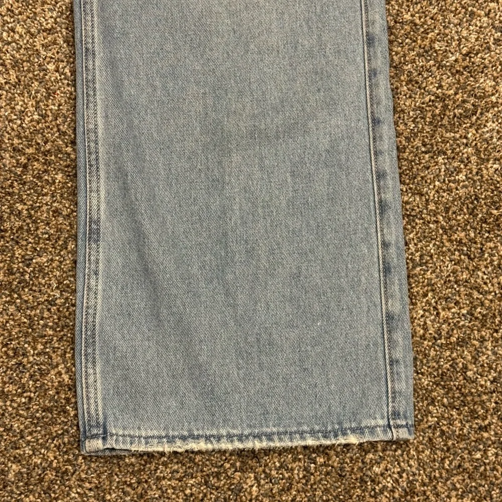 Hollister Light Blue Women Jeans Ultra High Rise Baggy size 4R/27R inseam 30” - Picture 3 of 12